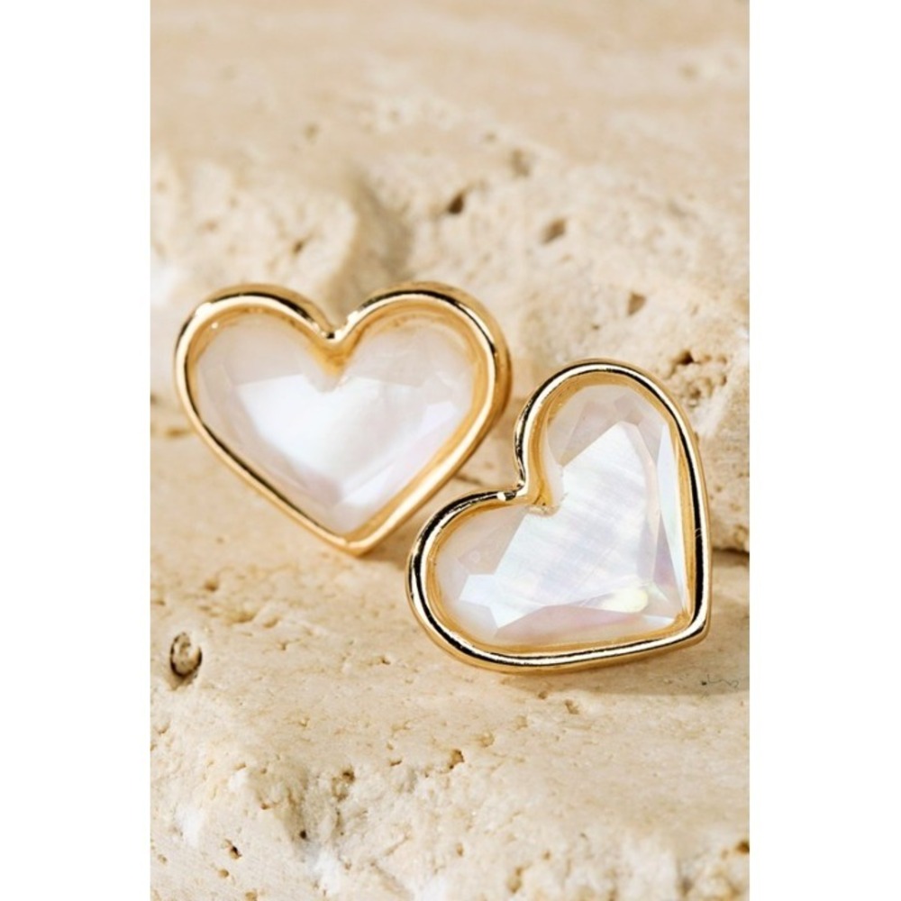 Mothers‎ Milk Gold Heart Stud Earrings